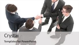  Presentation with tropical top view summer botanical - Audience pleasing slide deck consisting of business partners affirming the contract backdrop and a light gray colored foreground