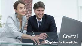  Presentation with joint - Audience pleasing PPT layouts consisting of business partners analyze the results backdrop and a gray colored foreground