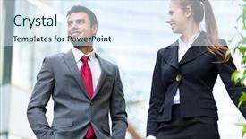  Presentation with formal - Beautiful slides featuring business partners discussing while backdrop and a  colored foreground