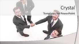  Presentation with partners - Presentation theme with business partners giving a high background and a white colored foreground