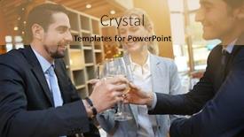  Presentation with hotel business - PPT layouts having business-partners-having-a-drink background and a coral colored foreground