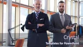  Presentation with partnership - Colorful PPT theme enhanced with business-partners-partnership-concept backdrop and a tawny brown colored foreground