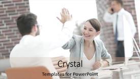  Presentation with project - Theme with business partners starting a new background and a  colored foreground