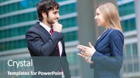  Presentation with partners - PPT theme with interior of a stomatologic office background and a gray colored foreground