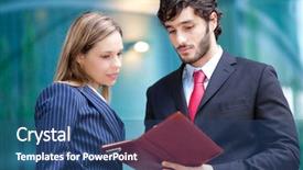  Presentation with partners - Colorful slide set enhanced with business partners backdrop and a ocean colored foreground