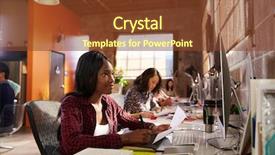  Presentation with african american business - Colorful slide set enhanced with business people african american hispanic - team of designers working backdrop and a tawny brown colored foreground