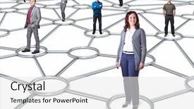  Presentation with business abstract - Presentation theme featuring medical - origan - dried sage background and a sky blue colored foreground.