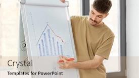  Presentation with flip chart - Cool new slides with business-people-and-corporate-concept backdrop and a coral colored foreground