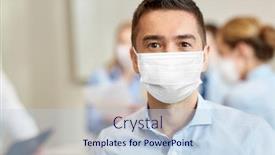  Presentation with medical business - Colorful theme enhanced with business-people-and-pandemic-concept backdrop and a lemonade colored foreground