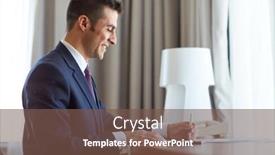  Presentation with hotel business - Beautiful PPT theme featuring business people and paperwork concept - businessman working and signing papers at hotel room backdrop and a tawny brown colored foreground