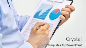  Presentation with holding hands - Audience pleasing slide deck consisting of business-people-and-statistics-concept backdrop and a white colored foreground