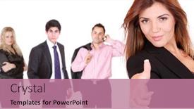  Presentation with team - Amazing theme having business-people-and-team-isolated backdrop and a coral colored foreground