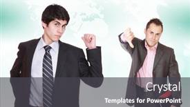  Presentation with team - Slides featuring business-people-and-team-isolated background and a dark gray colored foreground