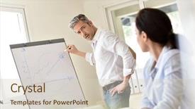  Presentation with marketing - Amazing slides having business people attending marketing presentation backdrop and a  colored foreground