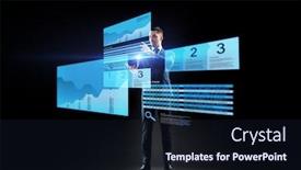  Presentation with augmented reality business - Colorful theme enhanced with business-people-augmented-reality backdrop and a wine colored foreground