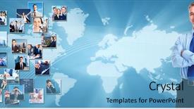  Presentation with people collage - Colorful slide set enhanced with pape nature park in summer backdrop and a coral colored foreground