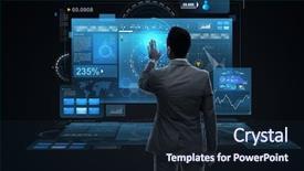  Presentation with black people - Amazing PPT theme having business people big data backdrop and a wine colored foreground