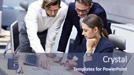  Presentation with ideas - PPT layouts featuring business people brainstorming their idea background and a  colored foreground