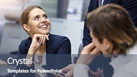  Presentation with ideas - Audience pleasing slides consisting of business people brainstorming their idea backdrop and a  colored foreground