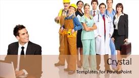  Presentation with nurses - Amazing presentation having business people builders nurses doctors backdrop and a coral colored foreground