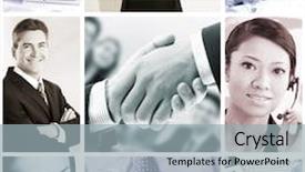  Presentation with business women - PPT layouts consisting of business people businessmen and business women background and a light gray colored foreground