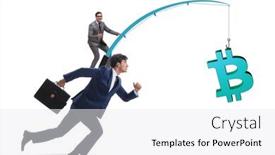  Presentation with bitcoin - Slide deck consisting of business-people-chasing-bitcoin background and a white colored foreground