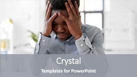  Presentation with african american business - Slides having business people and deadline concept background and a gray colored foreground