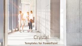  Presentation with flare - Cool new slide deck with business-people-discussing-plans-before backdrop and a lemonade colored foreground