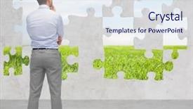  Presentation with ecology - Theme with business people ecology and strategy background and a sky blue colored foreground