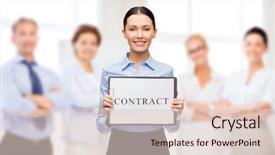  Presentation with employment law - Slide set with business people employment and law background and a lemonade colored foreground