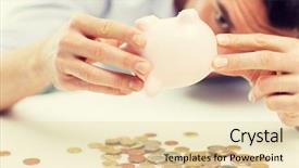  Presentation with joint venture crowdfunding money business - PPT layouts with business people finances crisis background and a lemonade colored foreground