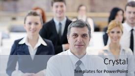  Presentation with education training - Colorful presentation design enhanced with business people group have education backdrop and a light blue colored foreground