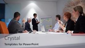  Presentation with senior adults - Beautiful PPT theme featuring adults and senior on meeting backdrop and a light gray colored foreground