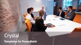  Presentation with young business people - PPT layouts enhanced with business people group with young background and a gray colored foreground