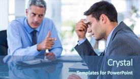  Presentation with people - Amazing presentation having business people having an argument backdrop and a ocean colored foreground