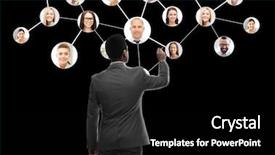  Presentation with human resources - PPT theme consisting of business people human resources headhunting background and a black colored foreground