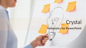  Presentation with flip chart - Colorful PPT layouts enhanced with business people idea startup backdrop and a lemonade colored foreground