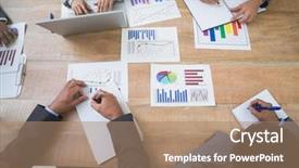  Presentation with board meeting - PPT layouts featuring business people in board room background and a coral colored foreground