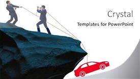  Presentation with loan car - PPT layouts with business-people-in-car-loan background and a white colored foreground