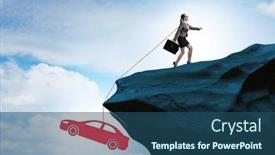  Presentation with loan car - Theme enhanced with business-people-in-car-loan background and a ocean colored foreground