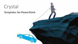  Presentation with loan car - Slide set enhanced with business-people-in-car-loan background and a white colored foreground