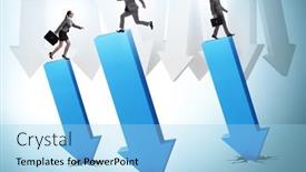  Presentation with economic - Amazing presentation design having business-people-in-economic-crisis backdrop and a light blue colored foreground