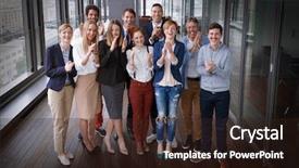  Presentation with business idea modern abstract - Amazing slide set having business people in modern office backdrop and a  colored foreground