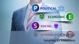  Presentation with pest - PPT layouts having business-people-in-pest-analysis background and a teal colored foreground