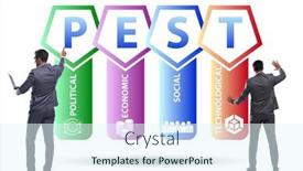  Presentation with pest - Cool new PPT theme with business-people-in-pest-analysis backdrop and a sky blue colored foreground