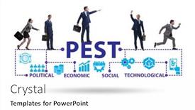  Presentation with pest - Slide set enhanced with business-people-in-pest-analysis background and a white colored foreground