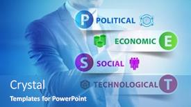  Presentation with pest - Amazing PPT theme having business-people-in-pest-analysis backdrop and a teal colored foreground