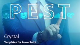  Presentation with pest - Cool new PPT layouts with business-people-in-pest-analysis backdrop and a navy blue colored foreground