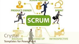  Presentation with scrum - PPT layouts enhanced with business-people-in-scrum-agile background and a cream colored foreground