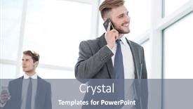  Presentation with lobby - Colorful theme enhanced with business people in the lobby of the modern office backdrop and a gray colored foreground